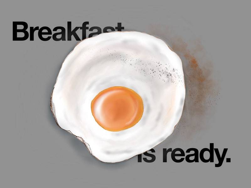 #6 Breakfast is ready. procreate ipad digital art advertising illustration