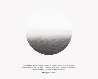 #9 Thoreau's Quote app concept blackandwhite minimalism poster art quote