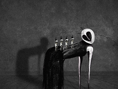 the voices dark mentalhealth mixed media painting photomanipulation