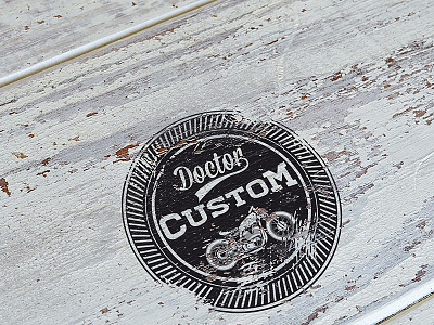 Doctor Custom bike branding cafe dna harley logo marseille racer saunier vintage