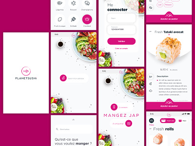 Planet Sushi app mobile ui webdesign