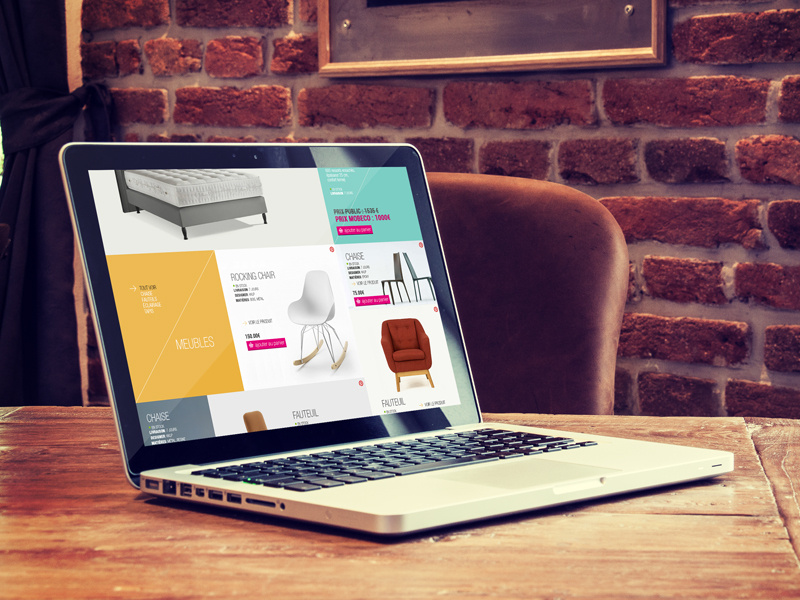 Ecommerce home page saunier eames design flat minimal site ui ecommerce share free webdesign psd