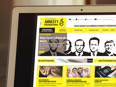 Amnesty International France 2015 amnesty international design extranet flat interface ui