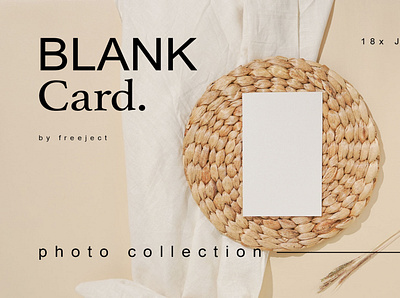 Free download blank card photo collection design flat lay layout mockup photography