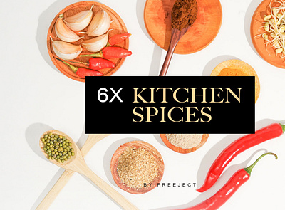 Free Download 6x Kitchen Spices Stock Photo Collection cook cooking kitchen mockup spices