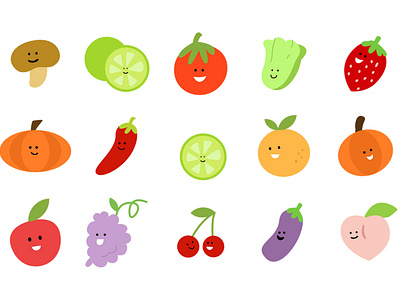 Free Download 15 Cute Fruit Character Illustration