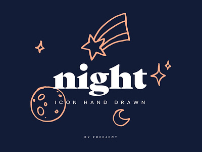Free Download Night Icon Hand Drawn - VECTOR & PNG cartoon design doodle hand drawn illustration trendy