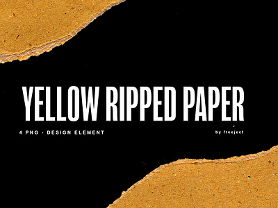 Free download 4x Yellow Paper Design Element design paper ripped torn