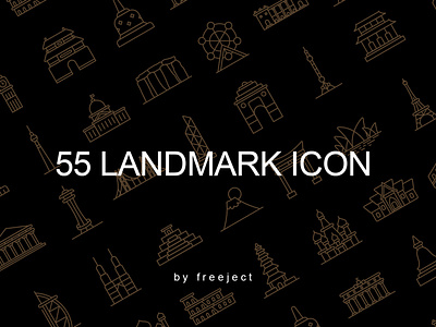 Free DEMO 50+ Landmark Icon Design design icon landmark