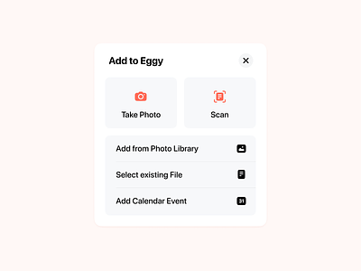 Add Sheet add calendar camera card card ui cards ui file icon icons image modal modal box photo scan select sheet sheets take photo ui ux