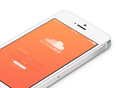 Soundcloud Login app design ios iphone mobile redesign soundcloud ui ux
