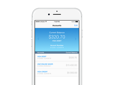 ANZ Mobile Banking anz app banking flat interface ios mobile redesign ui