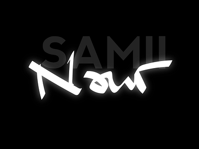 SAMIINOUR hand lettering hand lettering logo name nour writing