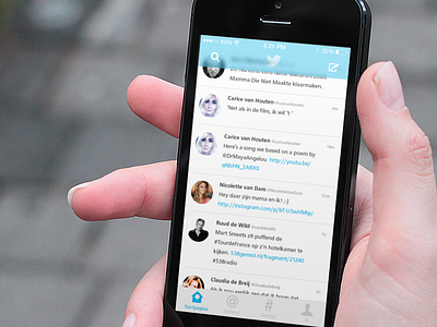 Twitter for iOS7 7 app apple ios ios7 redesign translucent twitter ui