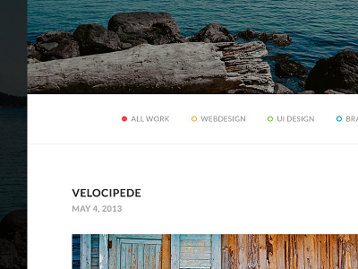 Jack categories clean color colors menu minimal portfolio theme web webdesign website