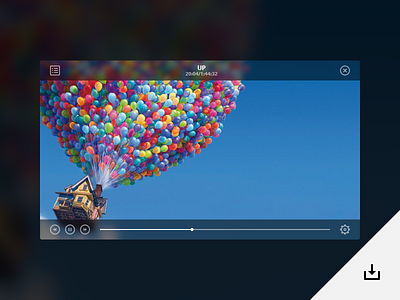 Up (PSD) blur clean download free freebie icons player psd transparant ui video