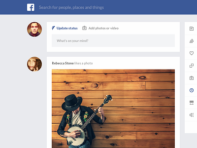 Facebook redesign app clean facebook flat icons photo redesign ui ux website