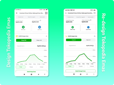 Redesign Tokopedia Emas app design tokopedia ui ux