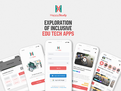 HappyStudy - Edu Tech Learning Apps app branding design design app education edutech figma mobile app mockup ui ux