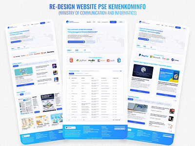 Re-design Website PSE Ministry of Communication & Informatics