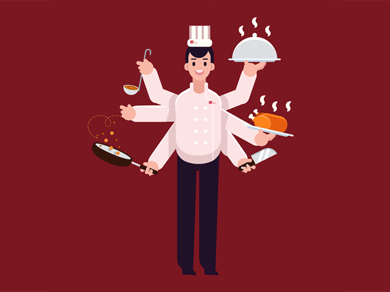 Chef Simple 2D Animation 2d animation 2d chef animation chef chef animation chef cooking animation chef hat chefs cooking chef
