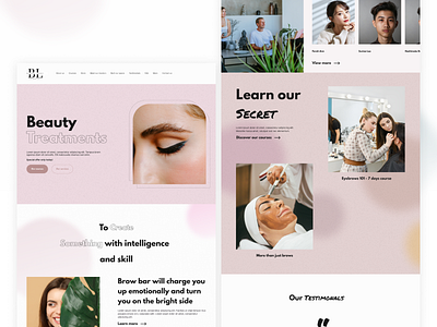 Beauty Brow Clinic beauty beauty products clinic cosmetic design eyebrows figma landing page ui