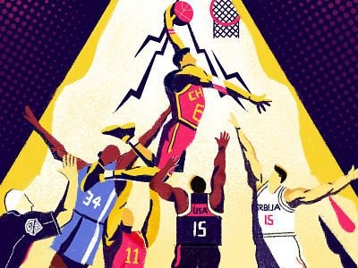 FIBA Basketball World Cup art athletes basketball design drawing game illustration illustration design