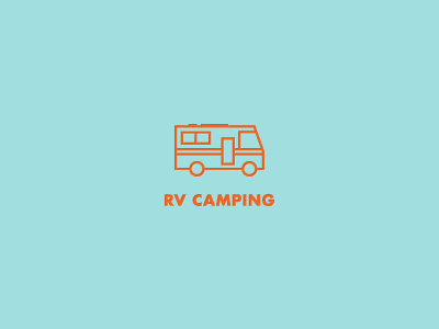 RV blue icon logo orange
