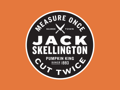 Pumpkin King since 93 halloween jack skellington logo nightmare before christmas pumpkin sticker