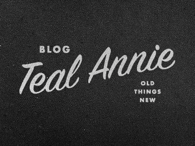 Teal Annie logo script teal annie texture