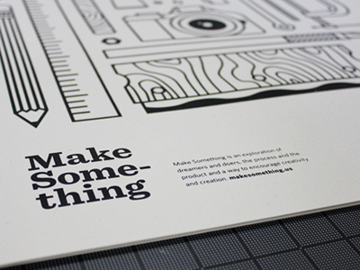 Make Something Poster design illustration layout print screen print