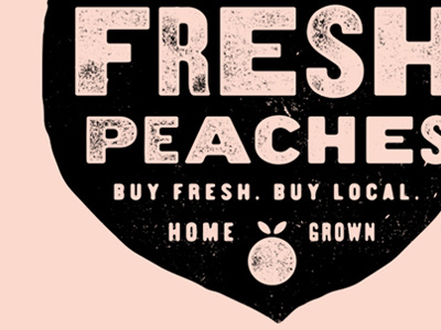 Fresh Peaches fresh illustration peaches shirt texture type typography