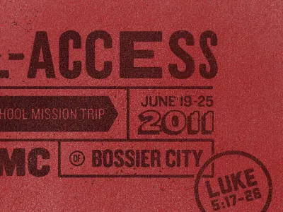 Access shirt typography