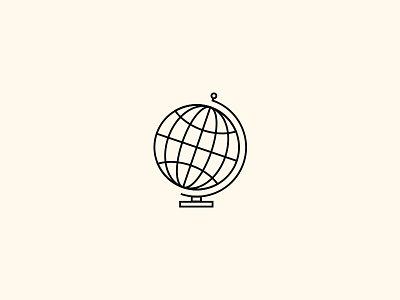Floating Globe geometric globe icon thin lines vector