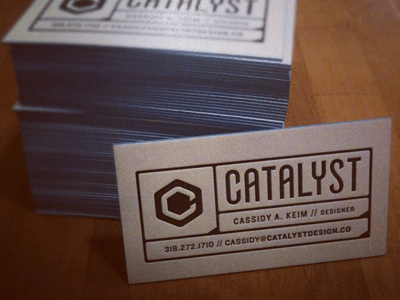 Catalyst Design Cards business cards cards identity logo