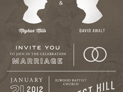 Wedding Invite 1 invitation typography wedding