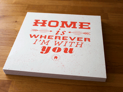 Home Is Wherever I'm With You Print print sale screen print