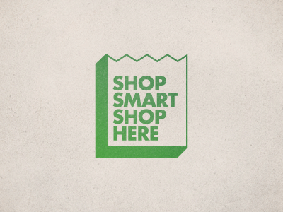 Shop Smart green logo texture