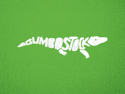 Gumbostock alligator custom type green logo texture