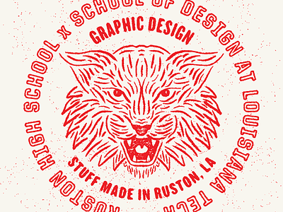 RHS x SOD badge badge design bearcat illustration seal texture