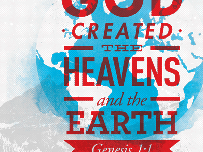 Created the Heavens and the Earth design poster print typography