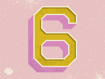 The #6 brought to you by Squarespace 6 squarespace6 type typography