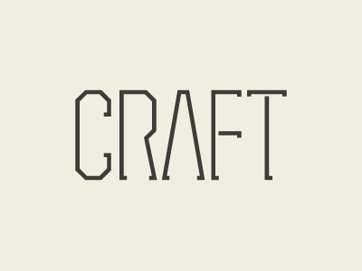 CRAFT custom type identity logo type typography