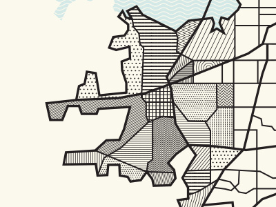 Map city illustration map print screen print vector