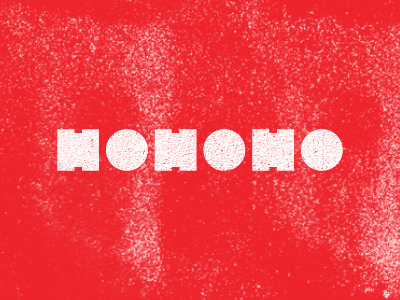 HOHOHO red texture typography