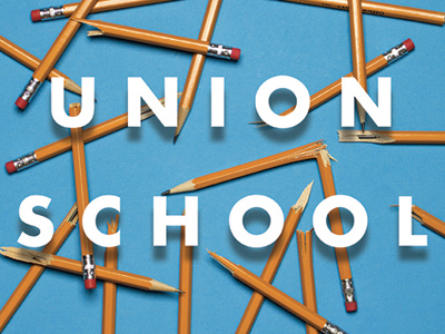 Union School album cover pencils photo type