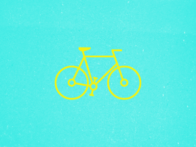 Bike 1 bike icon illustration teal yellow