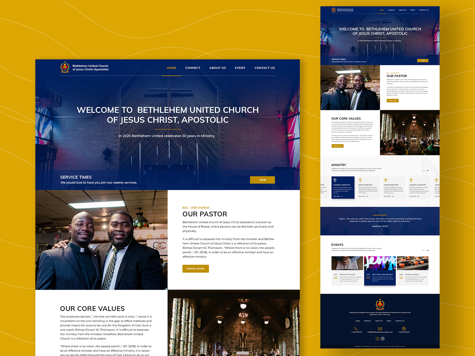 church website design
