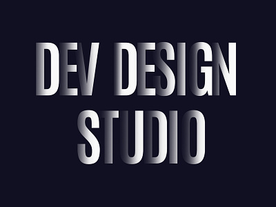 Dev Design Studio darkblue design lettering shadow typography ui ux vector web