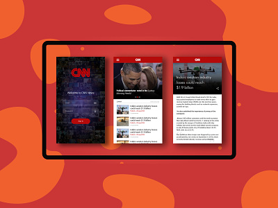 CNN - App Ui app app apps application app concept app design app designer app designers app designing branding content design illustration typography ui ux vector